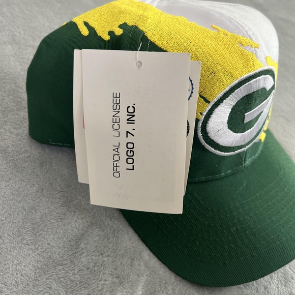 Vintage Green Bay Packers Hat Cap Snap Back One Size NFL Football Splash 90s - Picture 4 of 12